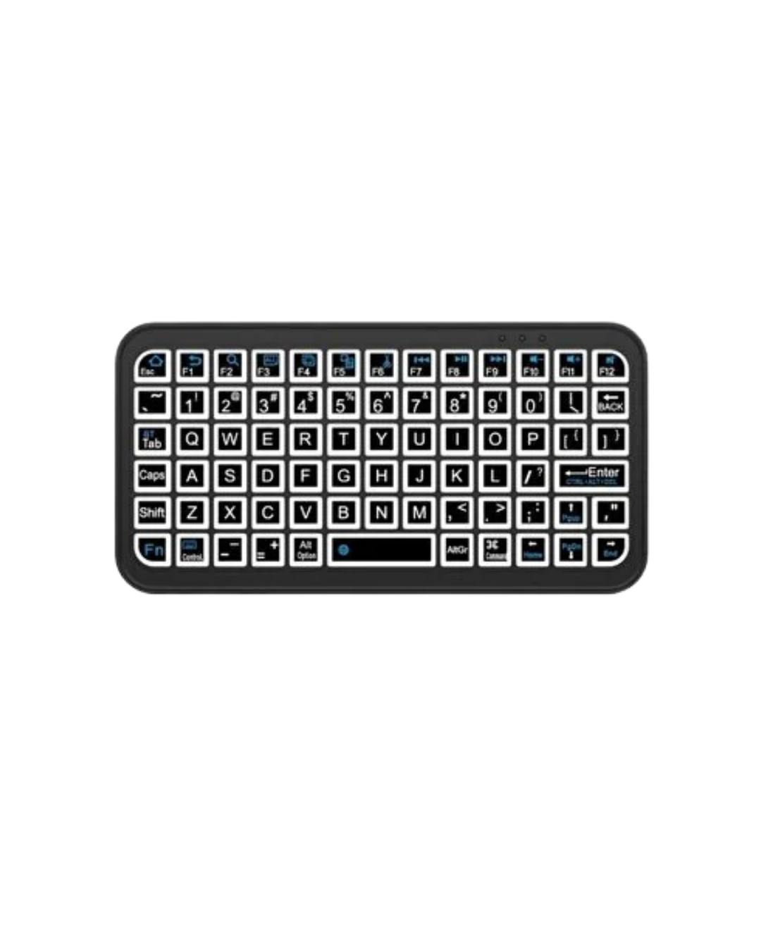 Kompakt Siyah RGB Işıklı Bluetooth Mini Klavye