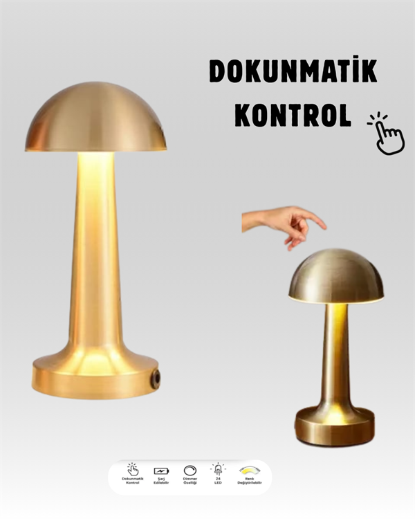 Şarjlı Dimmerli LED Masa Lambası – 4-8 Saat Aydınlatma
