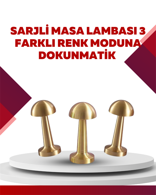 Şarjlı Dimmerli LED Masa Lambası – 4-8 Saat Aydınlatma