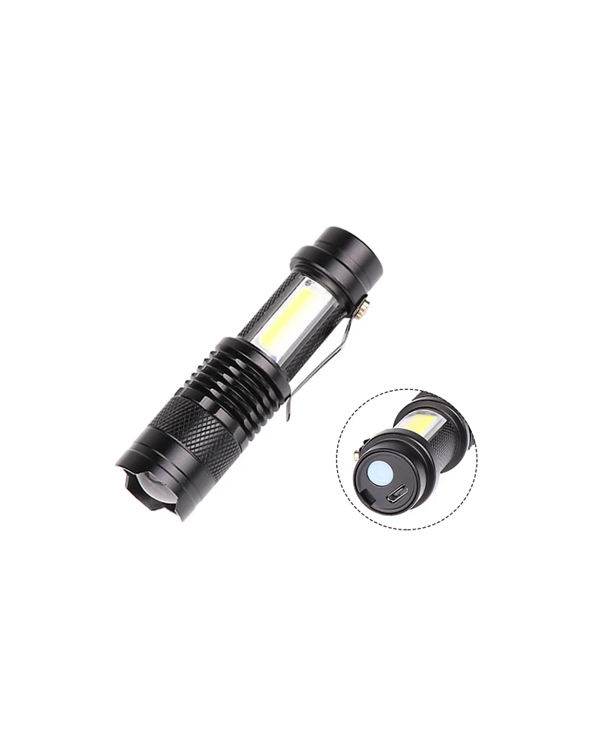 Taşınabilir Şarjlı LED Fener - 4 Modlu, 2000LM, Ayarlanabilir Odak