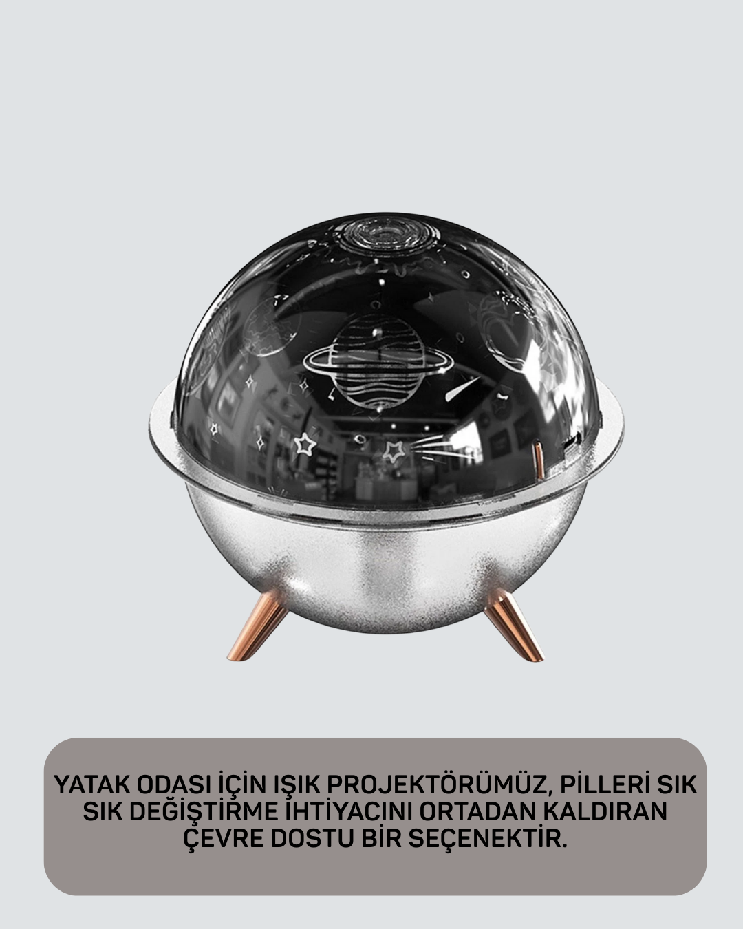 Galaksi ve Yıldız Efektli Nemlendirici Işık Projektörü