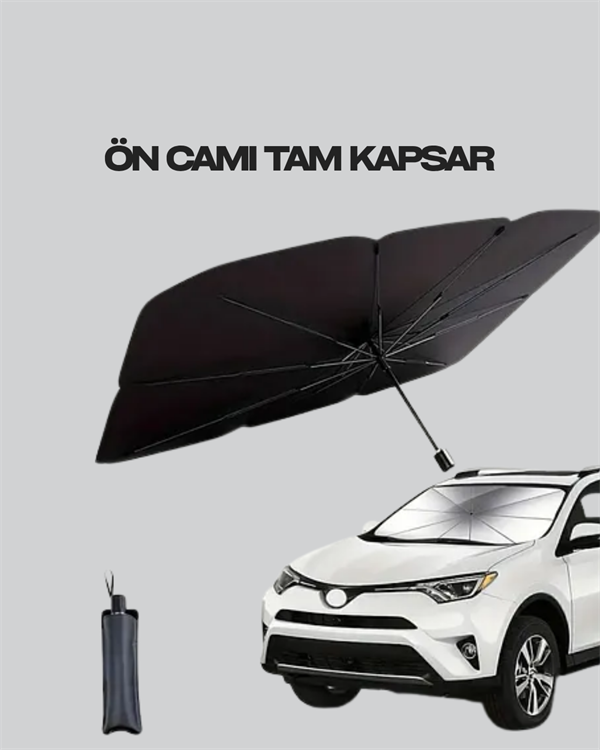 Pratik Ön Cam Güneşliği – Geniş Kapsama Alanı, Kolay Saklama