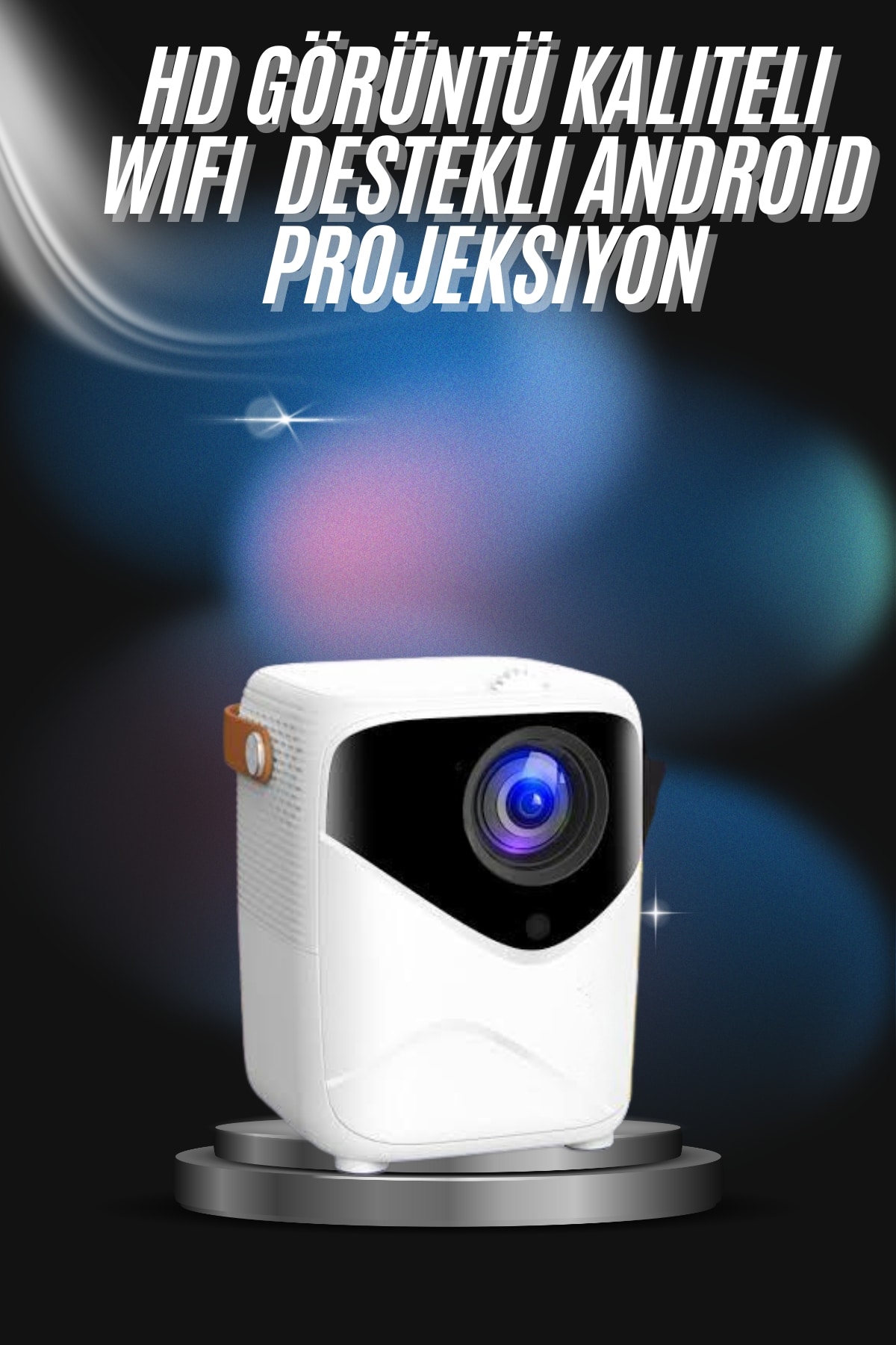 Projeksiyon Ev Sineması Bluetooth 4k HD Kaliteli Görüntü Kumandalı