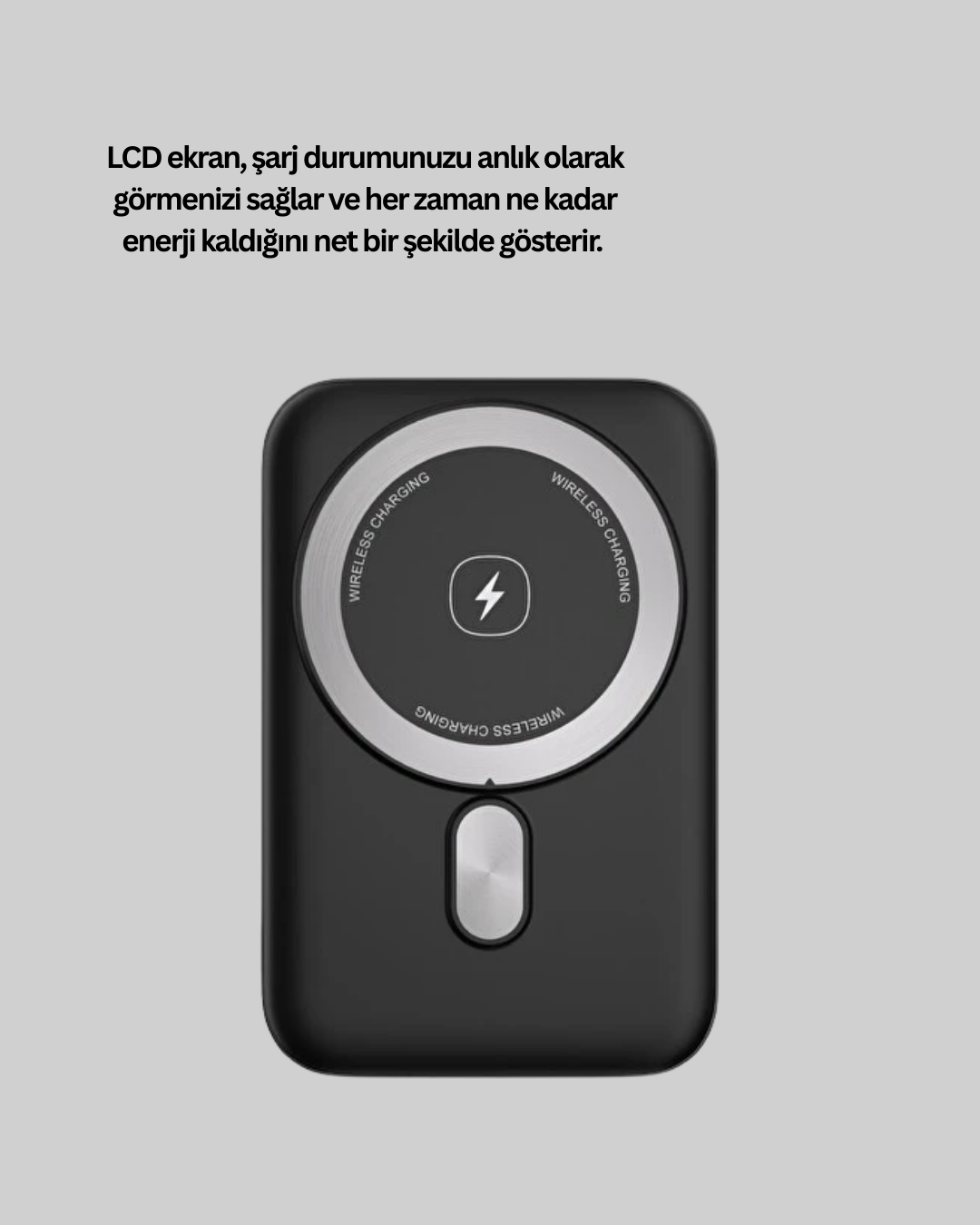Kablosuz ve Kablolu Kullanım Sunan Taşınabilir Powerbank