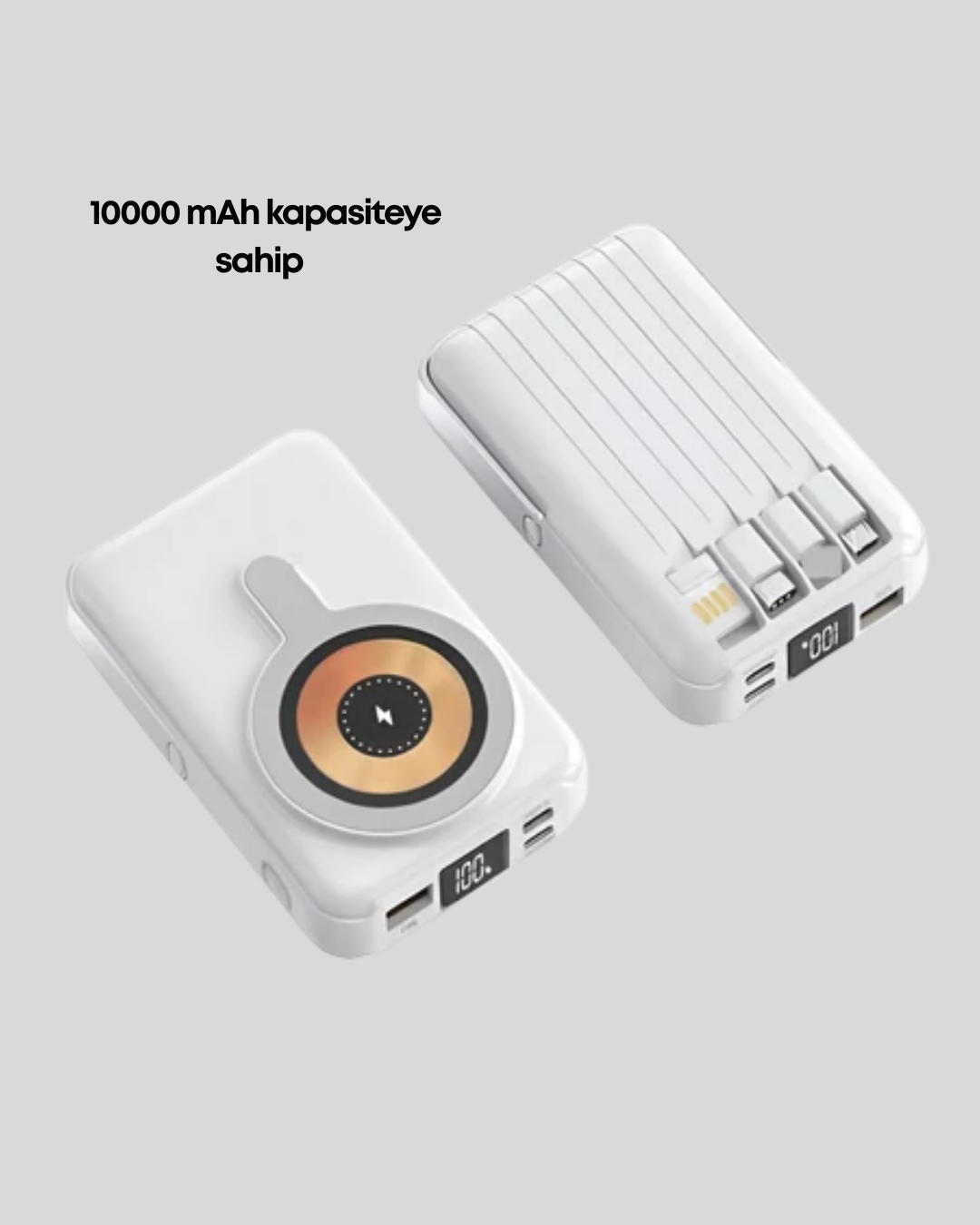 MagSafe Uyumlu Kablosuz Powerbank Hızlı Şarj Özellikli
