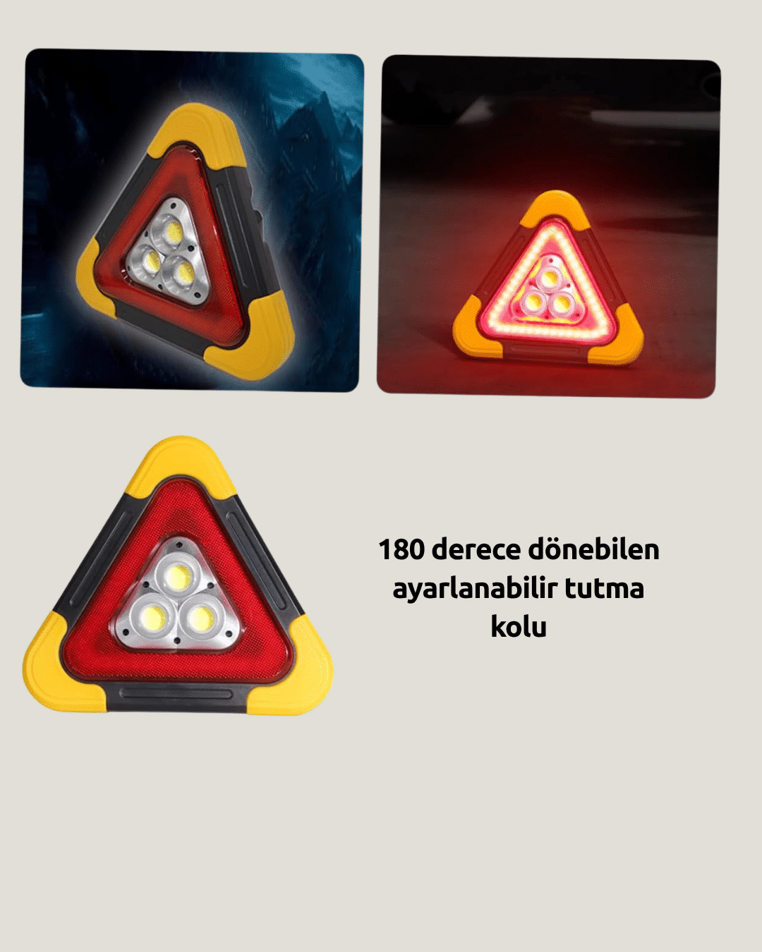 2000mAh Kapasiteli Taşınabilir Üçgen Park Lambası