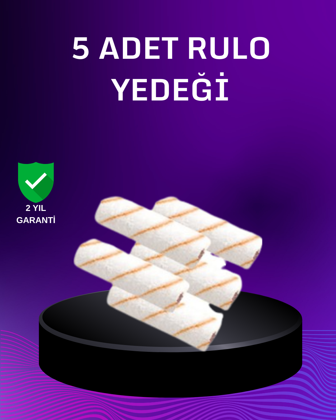 5’li Mini Rulo Boya Seti Duvar Tavan Emülsiyon Uygulama
