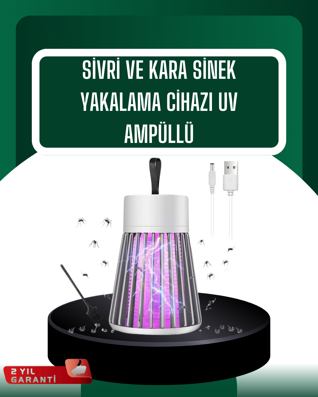 Kamp ve Bahçe İçin Şarjlı Böcek Kovucu Lamba