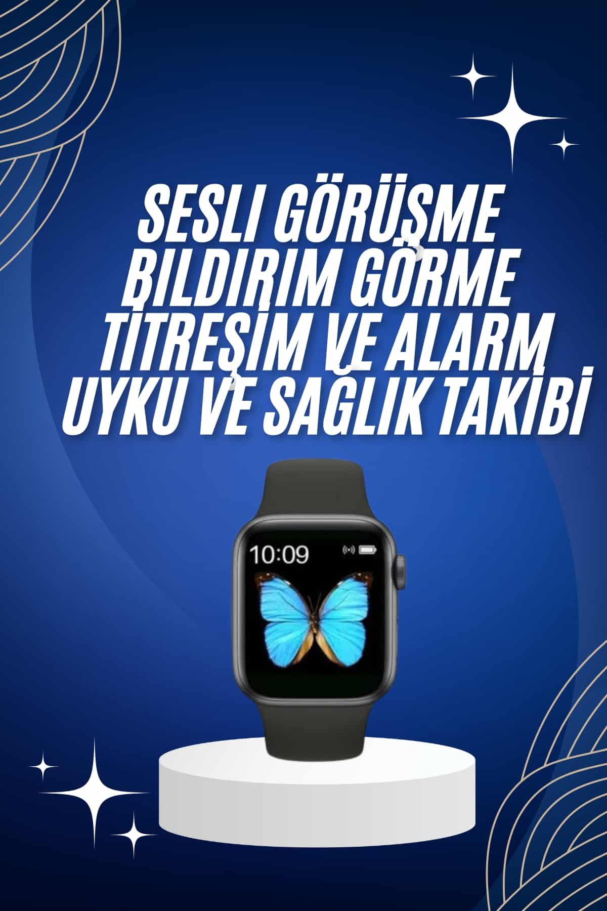 Arama Cevaplayabilen Akıllı Saat Bluetooth Bağlantılı Sosyal Medya Girişli