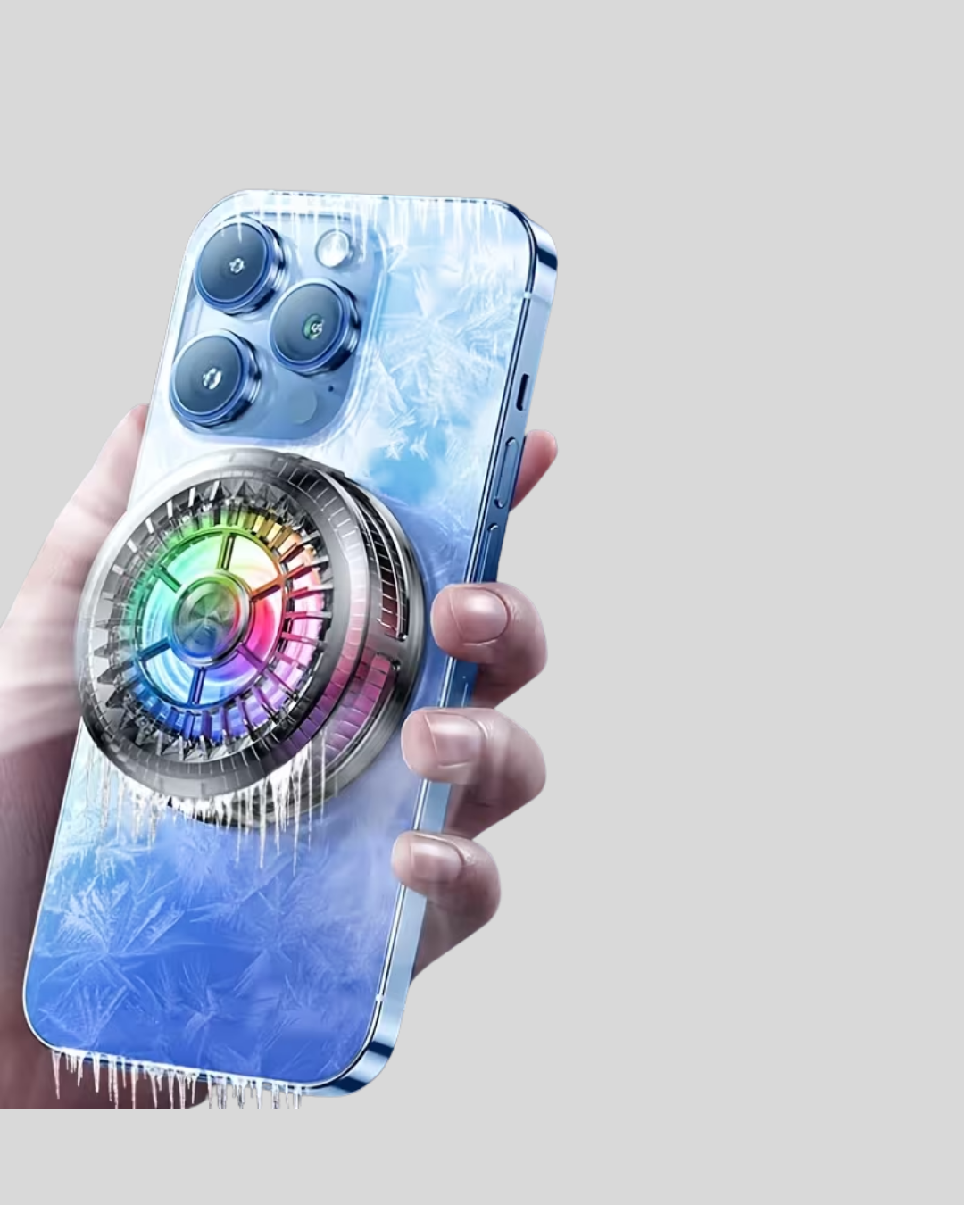RGB Gaming Telefon Fanı Sessiz Soğutucu Tüm Akıllı Telefonlara Uygun