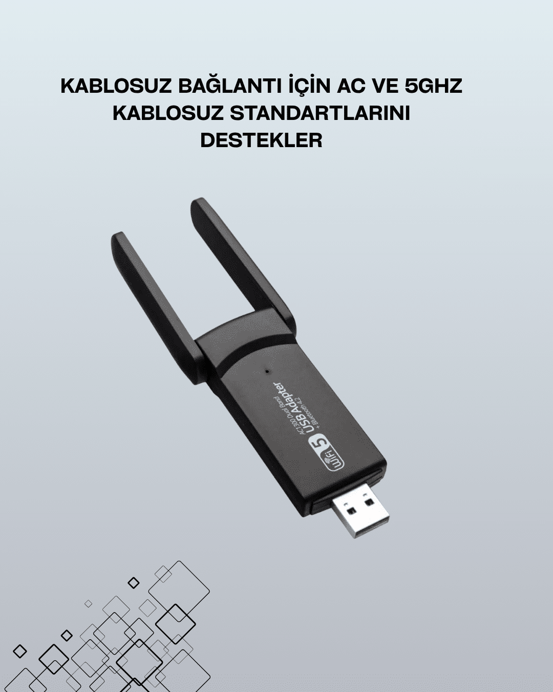 USB WiFi Adaptör – 1200 Mbps Hız