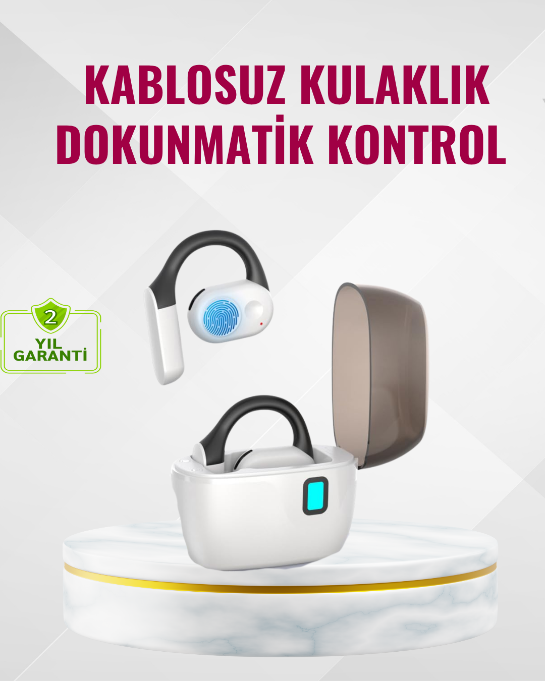 TWS Bluetooth Kulaklık – Otomatik Şarj, Taşınabilir Şarj Kutusu