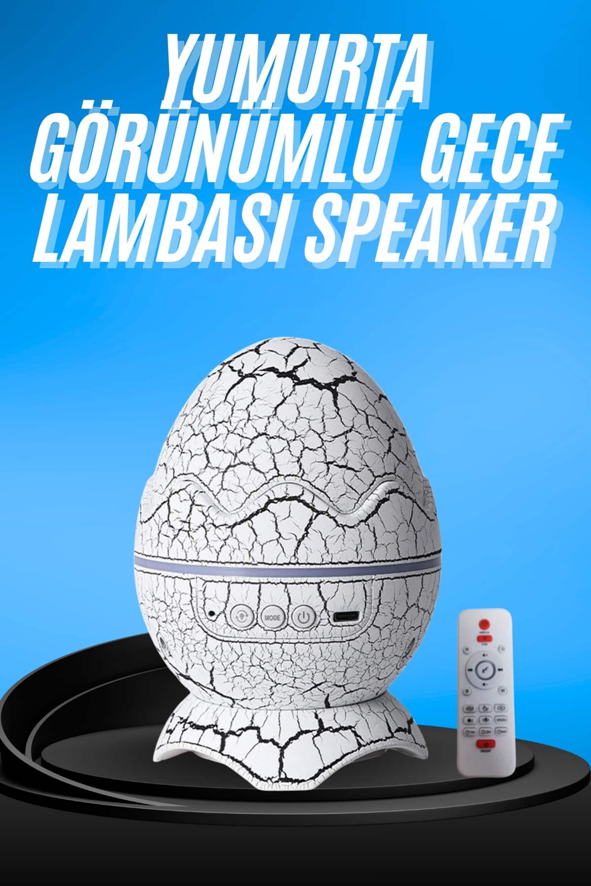 Gece Lambası Yumurta Işık Speaker Yeni Nesil Dinozor Yumurtası Görünümlü