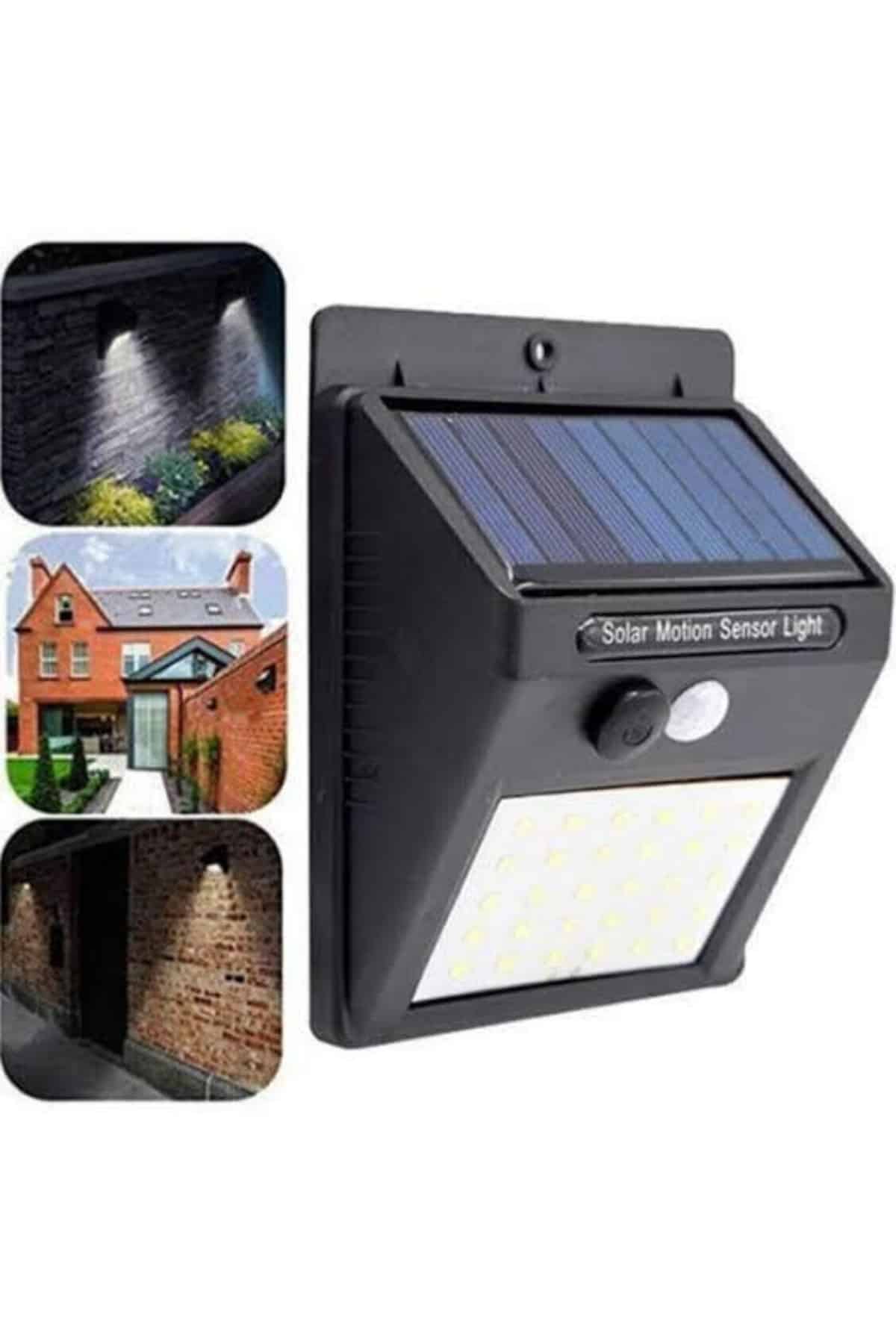 Bahçe Aydınlatması Güneş Enerjili Led Işık Lamba Sensörlü Dekoratif