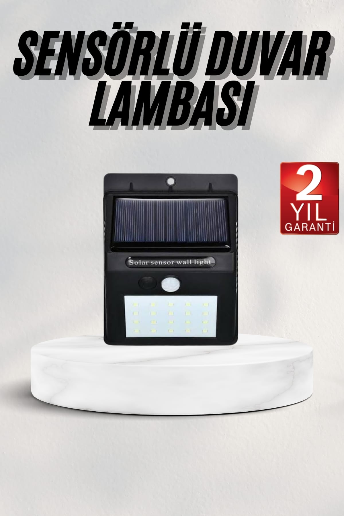 Bahçe Aydınlatması Güneş Enerjili Led Işık Lamba Sensörlü Dekoratif