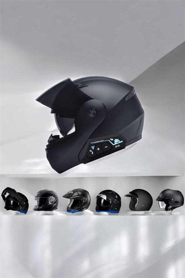 Kask Kulaklığı Motosiklet Intercom Interkom Dinleme Konuşma Özellikli Su Geçirmez