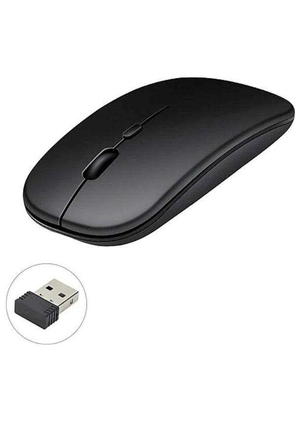 Kablosuz Mouse Fare Şarjlı Bluetooth Wireless Çift Modlu Sessiz
