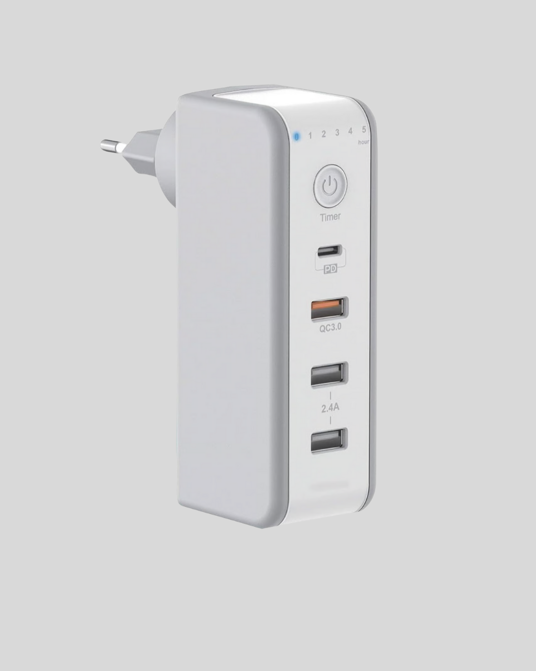 Zaman Kontrollü Şarj Cihazı 30W Hızlı Şarj ve Çoklu USB Çıkışı