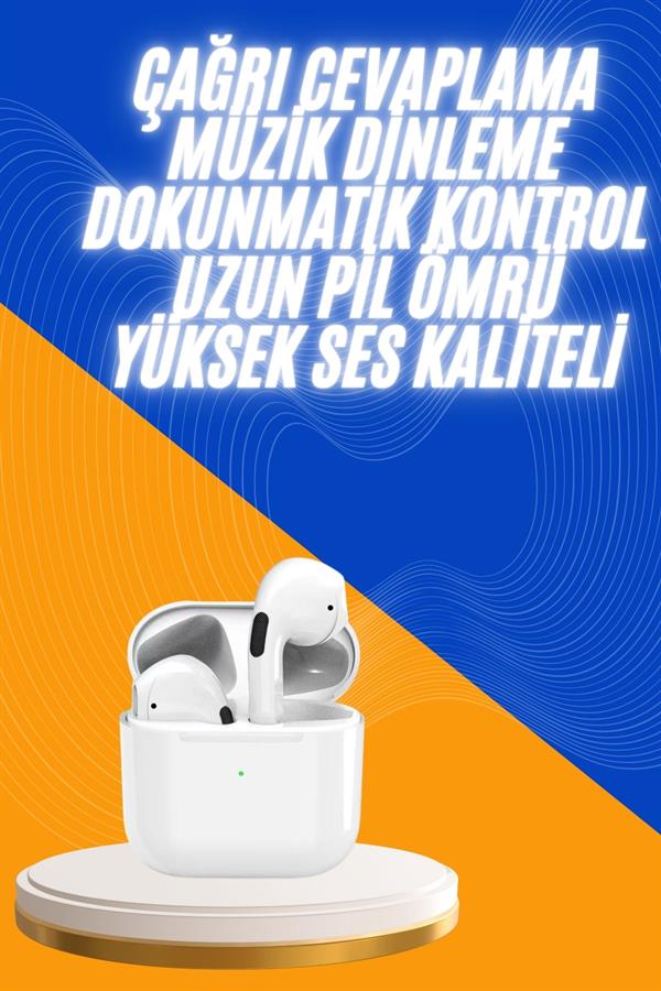 Yeni Nesil Bluetooth Kulaklık Beyaz Çağrı Cevaplayabilen Kablosuz