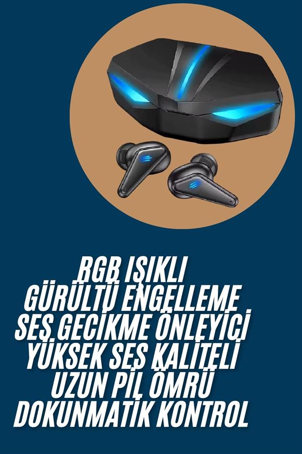Wireless Gaming Kulaklık Mikrofonlu Bluetooth Oyuncu Kulaklığı