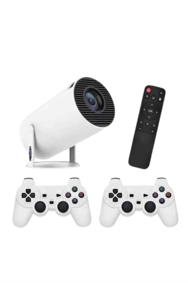4K Wireless Çift Kollu Kumandalı Oyun Projeksiyonu Retro Video Oyunu