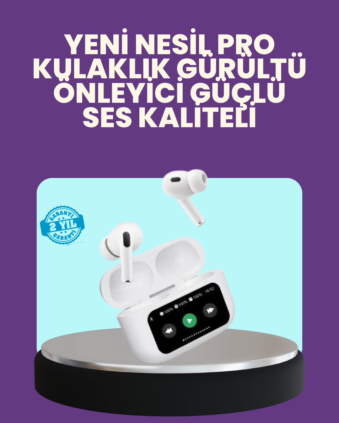 Tüm Telefonlarla Uyumlu ANC Özellikli Dokunmatik Bluetooth Kulaklık