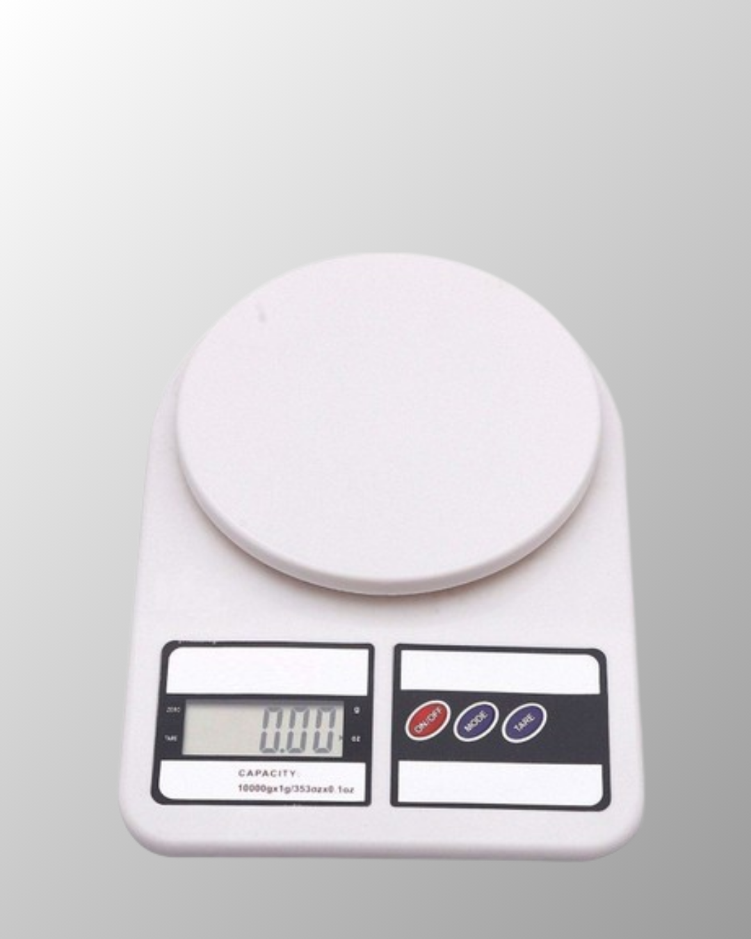 Beyaz Plastik Dijital Mutfak Tartısı – 24x16.8x1.5cm