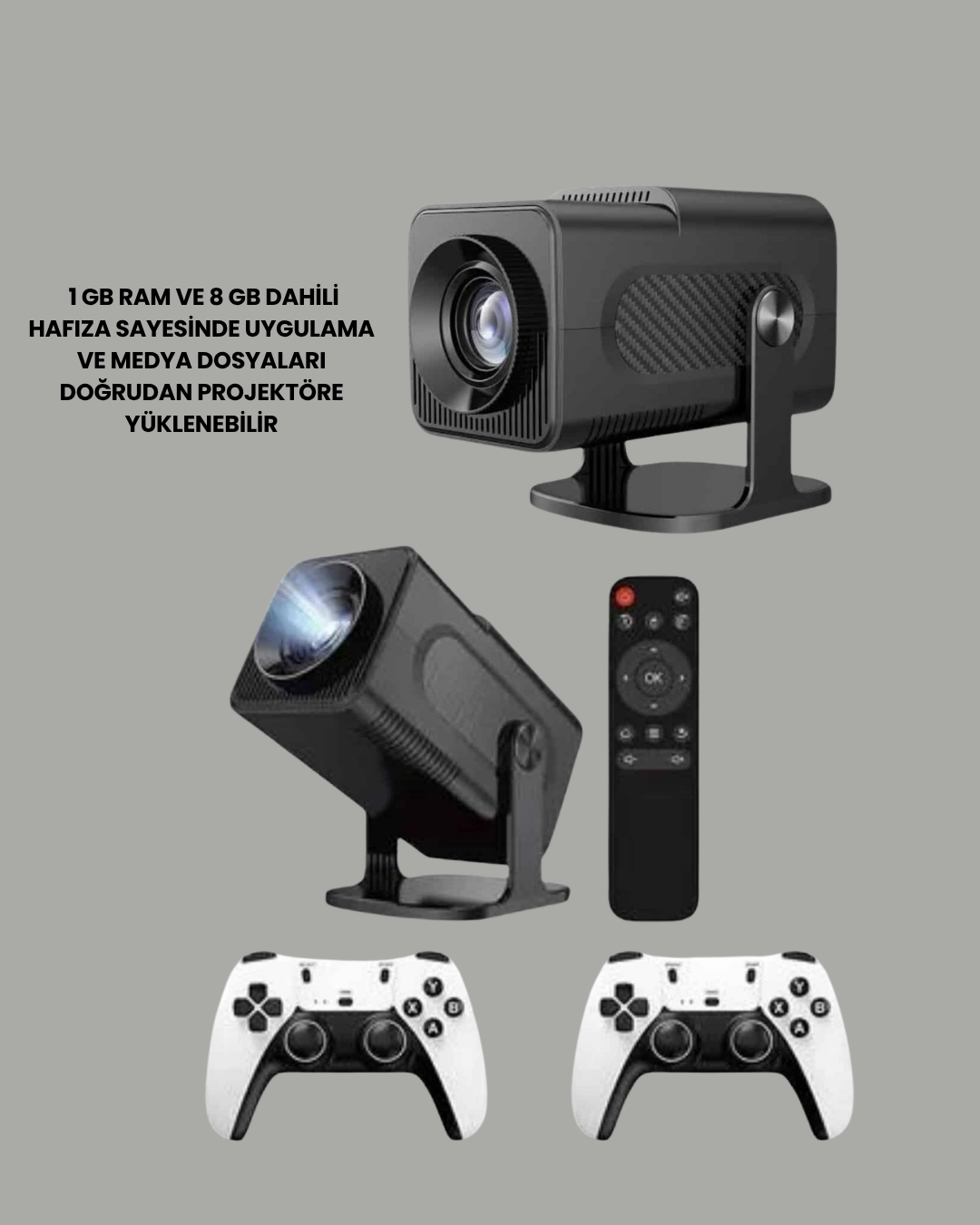 HCS350pro Android 11 İşletim Sistemli Mini Projektör