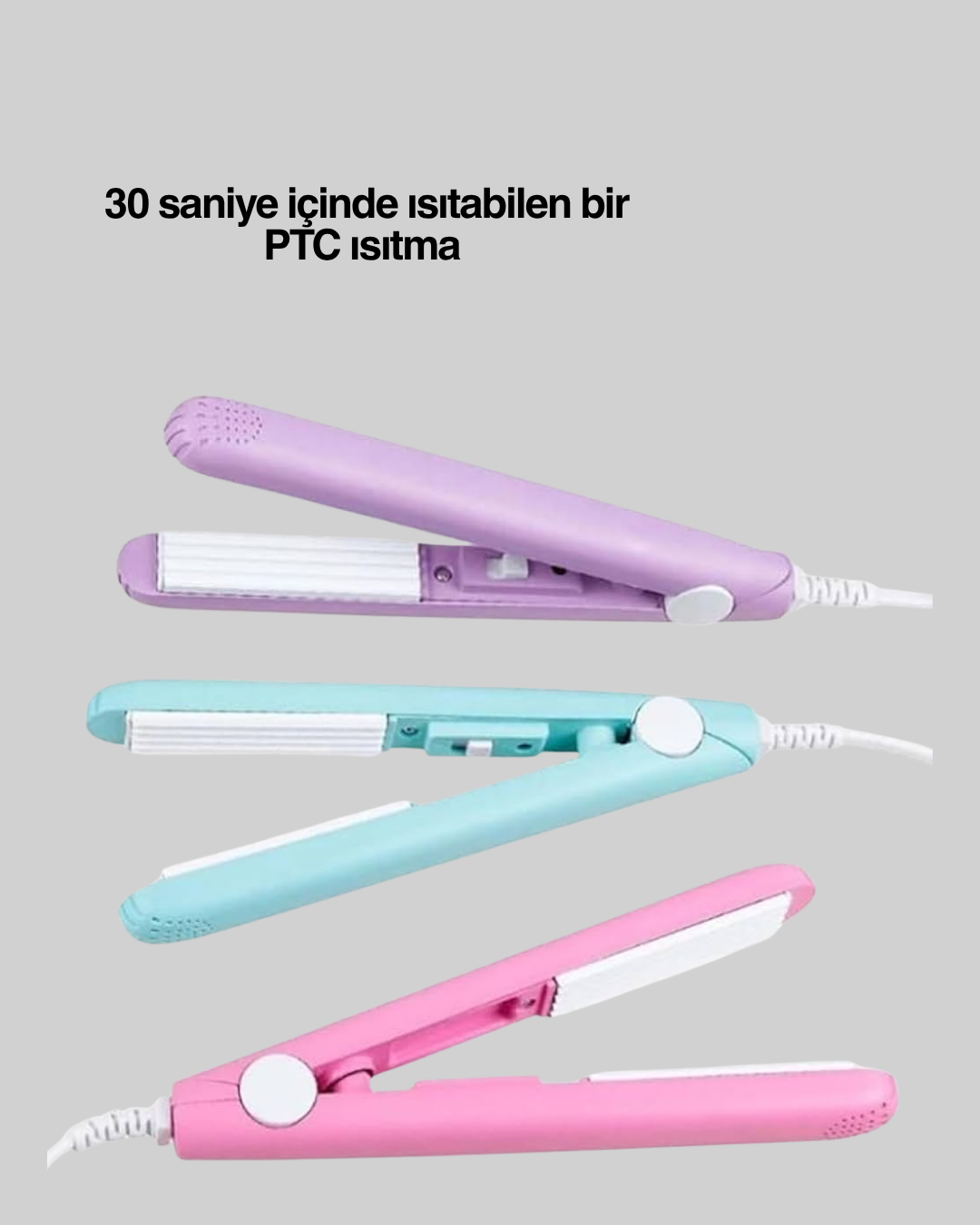 Yüzer Plakalı Kompakt Bukle Maşası – Elastik Tutuculu, Saç Dostu Profesyonel Tasarım