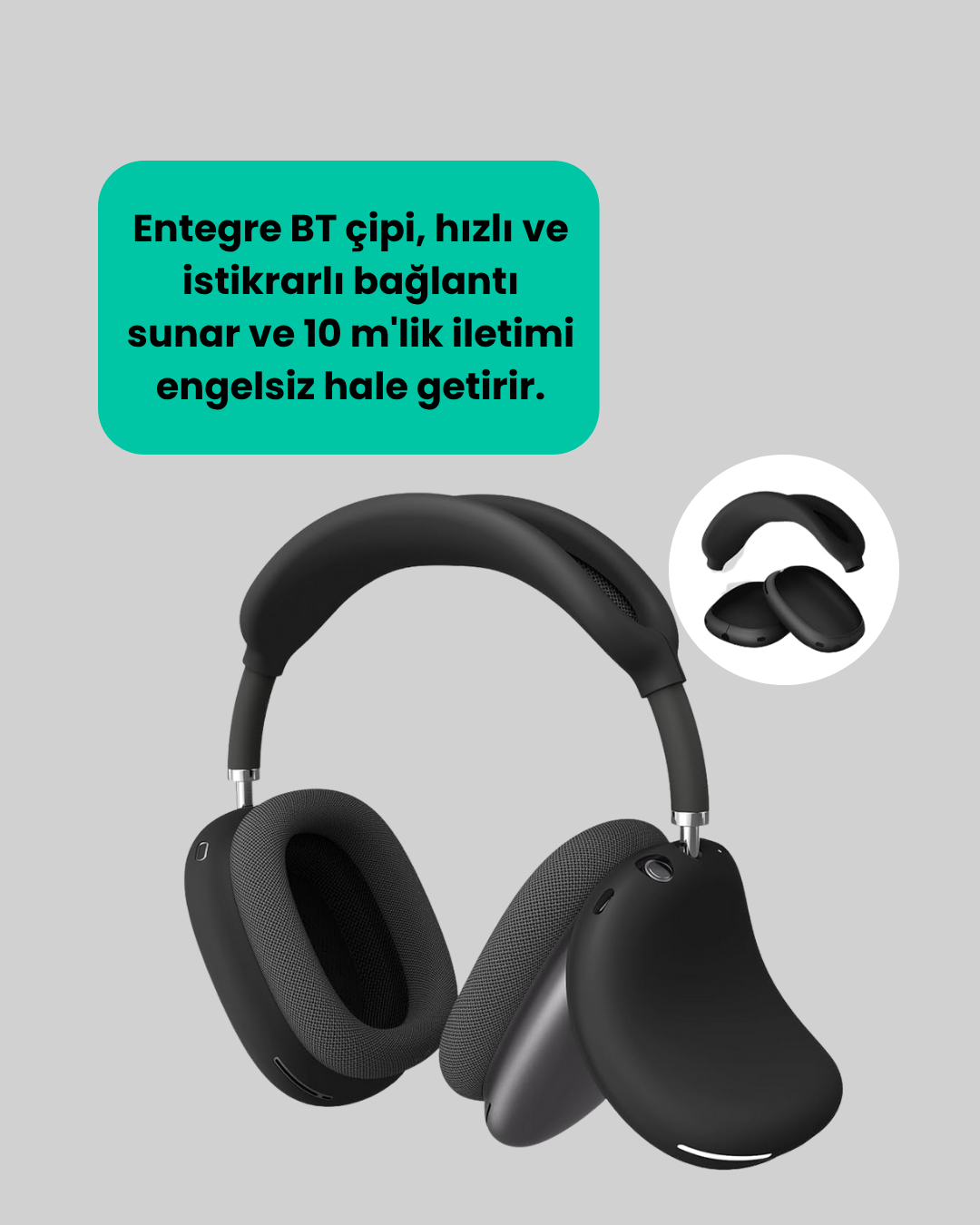 Gürültü Azaltmalı Bluetooth Kulaklık | 5 Saat Kesintisiz Müzik