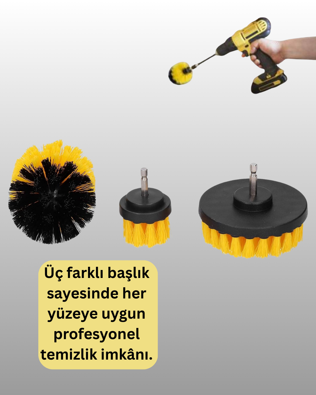 Profesyonel Matkap Ucu Temizlik Fırçası 3’lü Set