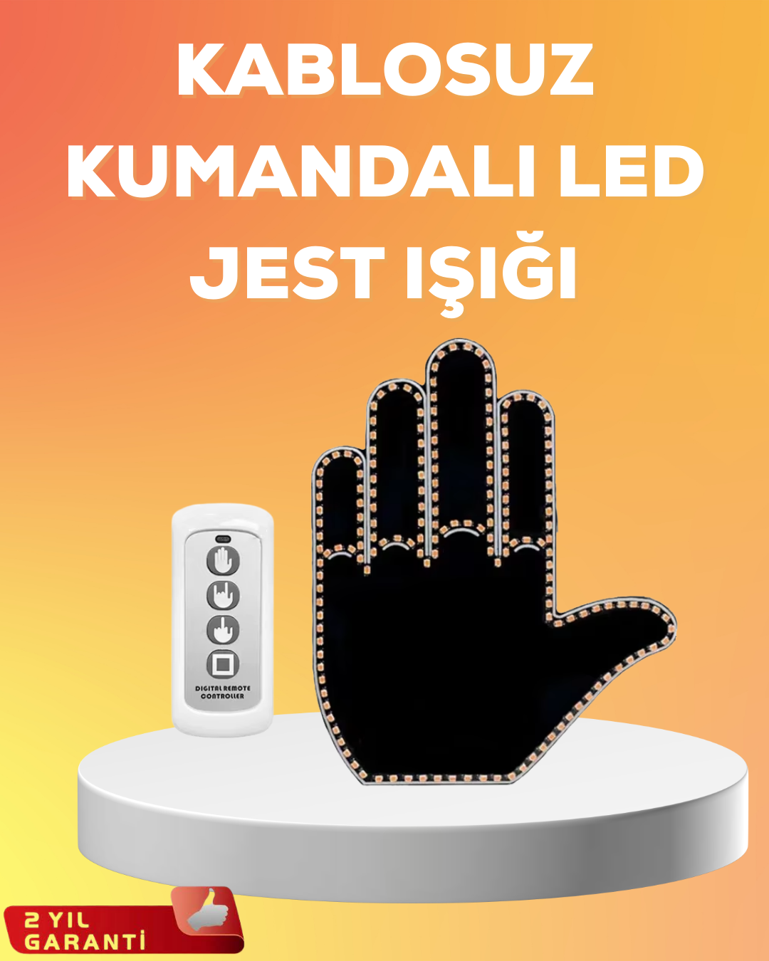 Kompakt Tasarımlı LED Jest Işığı – Selam ve Teşekkür Modları