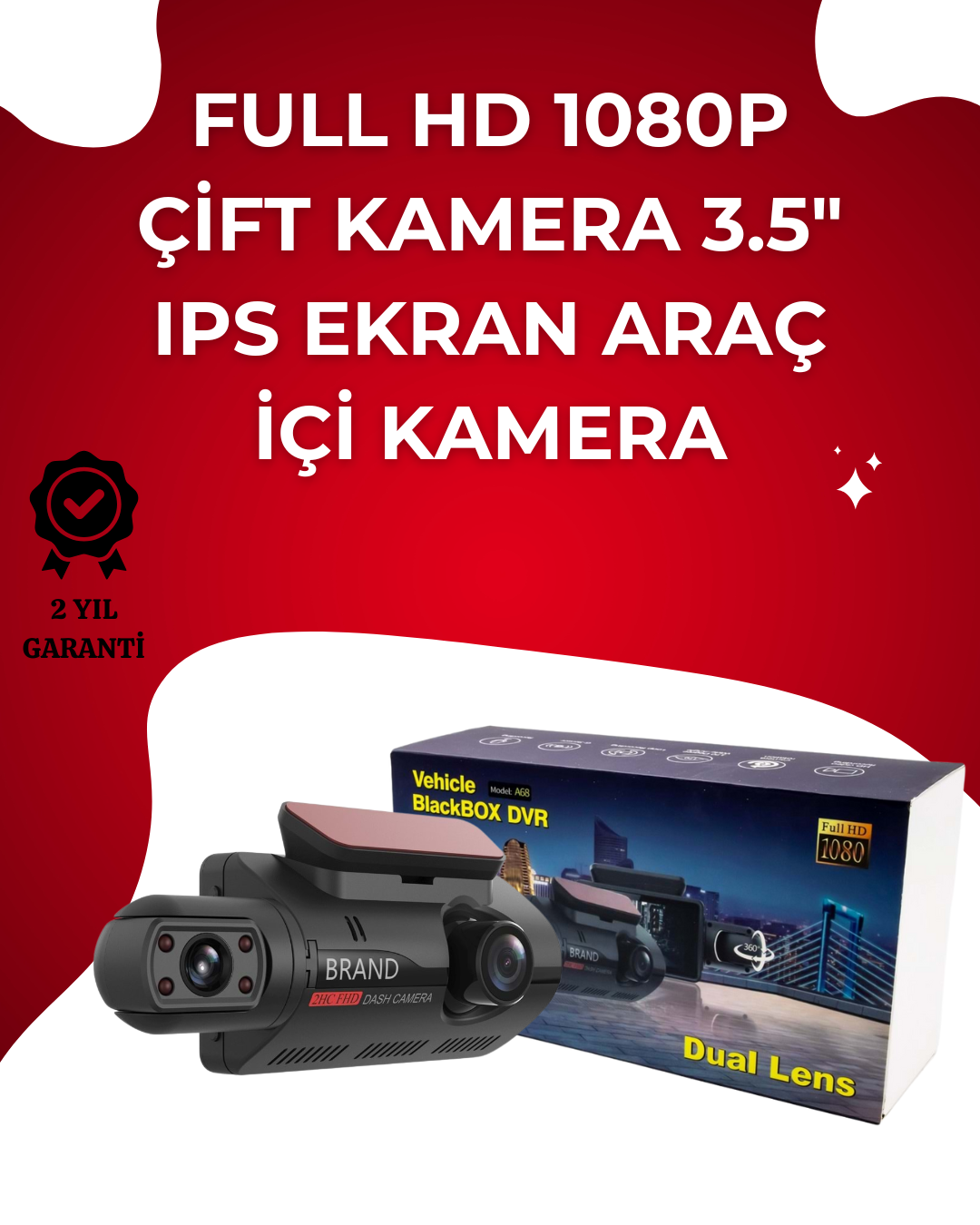 Otomatik Kayıtlı Full HD Araç Kamerası – Döngüsel Kayıt ve Hareket Algılama