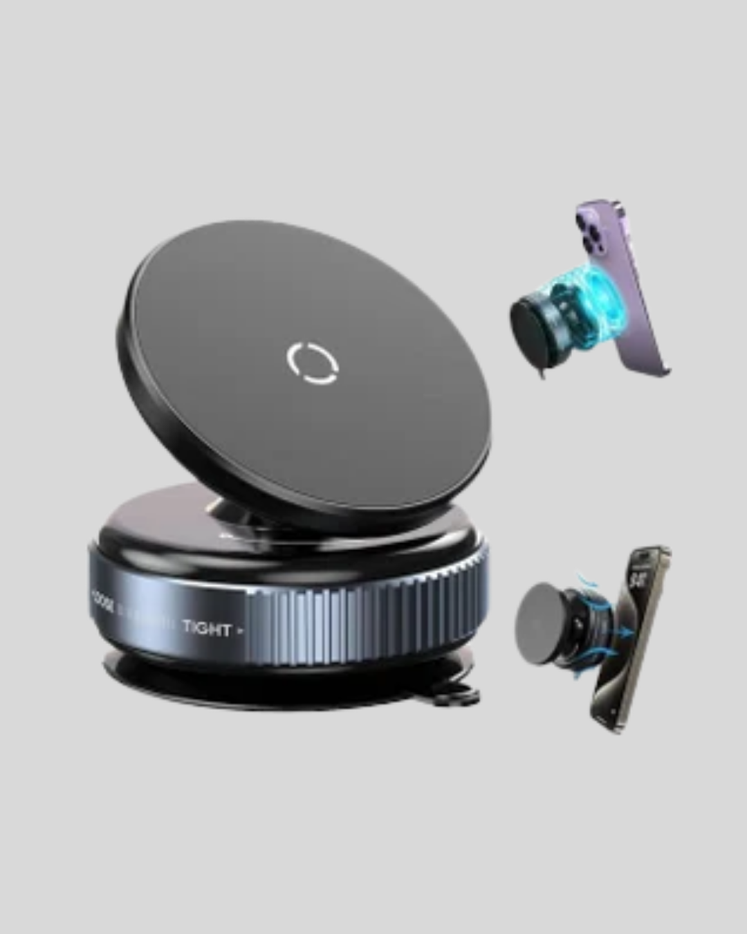 Mıknatıslı Araç Telefon Tutucu Vakum Teknolojili 360° Ayarlanabilir