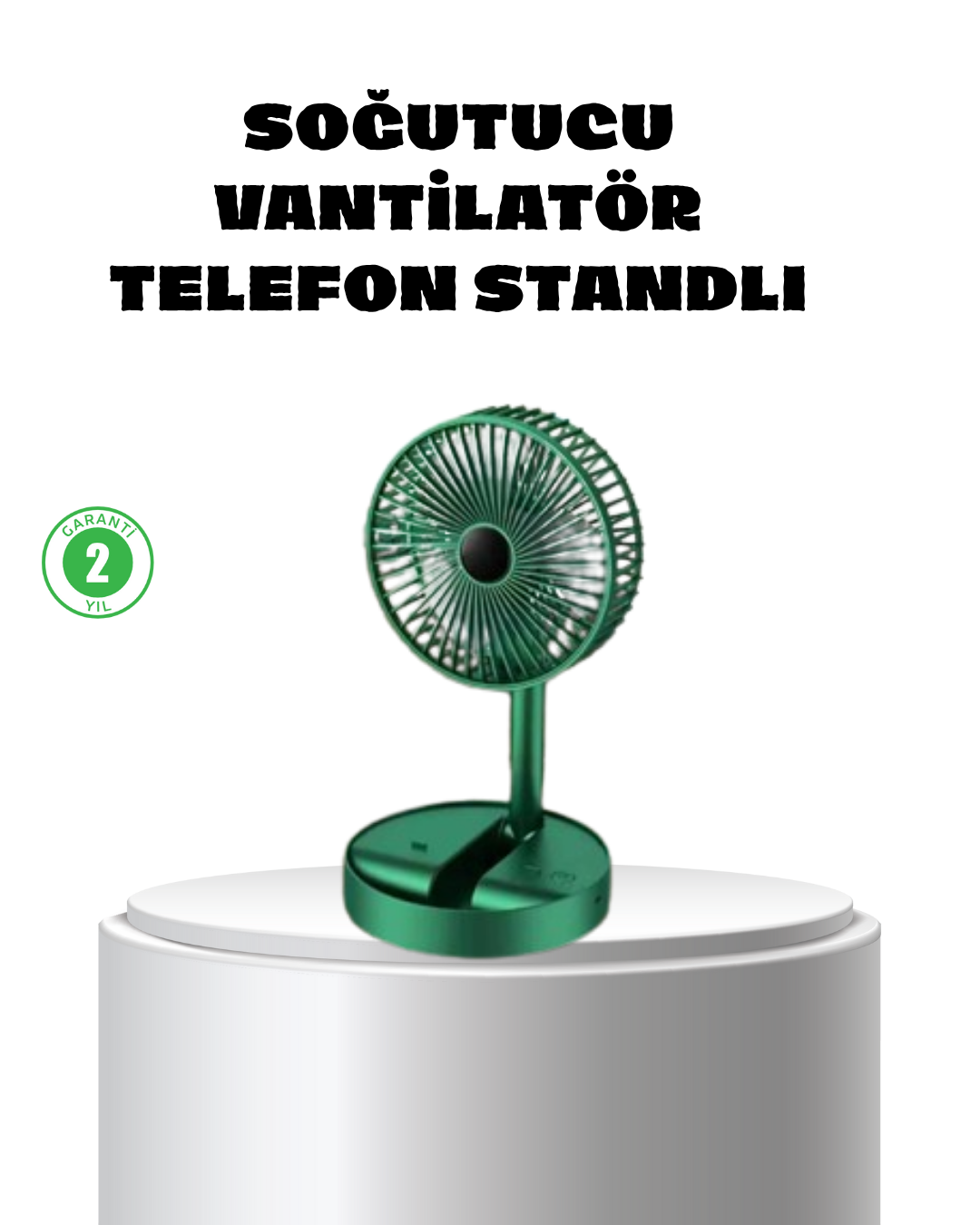 Katlanabilir Mini Fan – 3 Kademeli Soğutma, Şarjlı