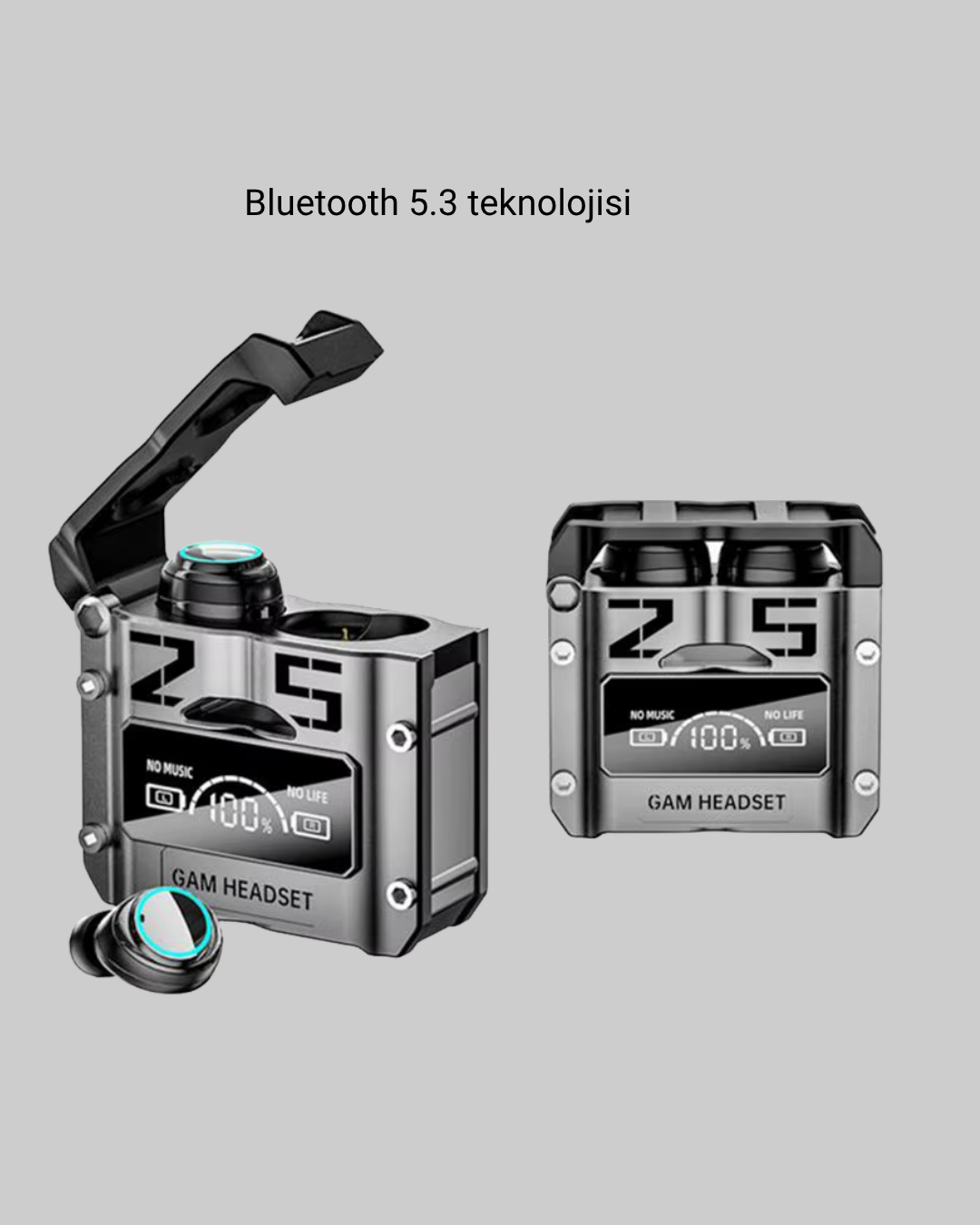 Kablosuz Bluetooth 5.3 Kulaklık – Aktif Gürültü Engelleme ve Gecikmesiz Oyun Modu
