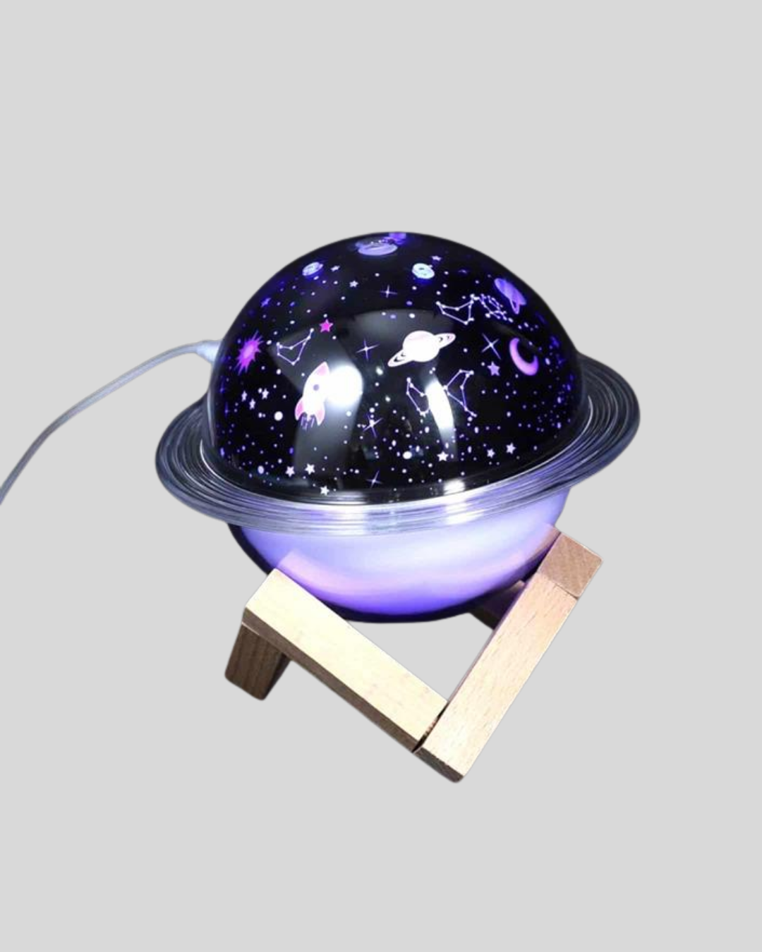 USB Projeksiyon Gece Lambası ve Hava Nemlendirici – Aromaterapi Destekli, Taşınabilir Mini