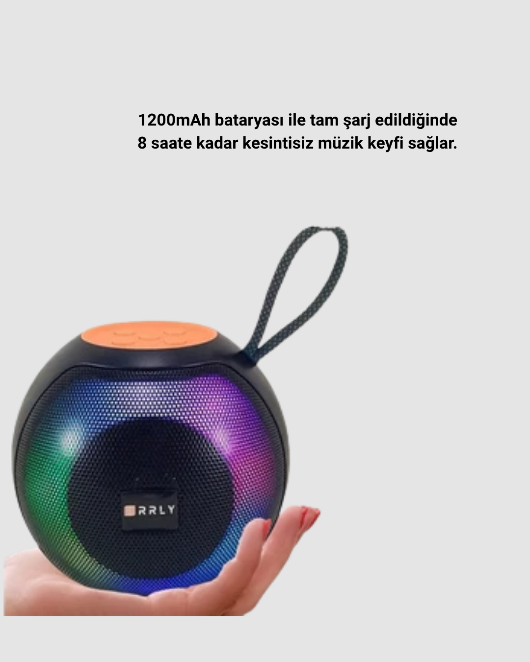 Bluetooth 5.0 Hoparlör – RGB Işıklı, Güçlü Bas ve 360° Surround Ses