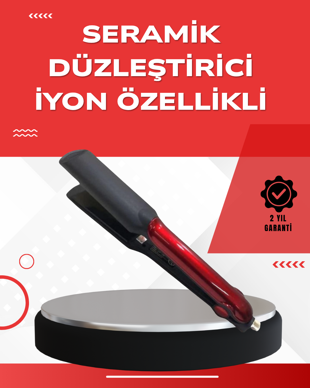 160°–220° Isı Ayarlı Saç Düzleştirici – Seyahat Tipi Hafif Model