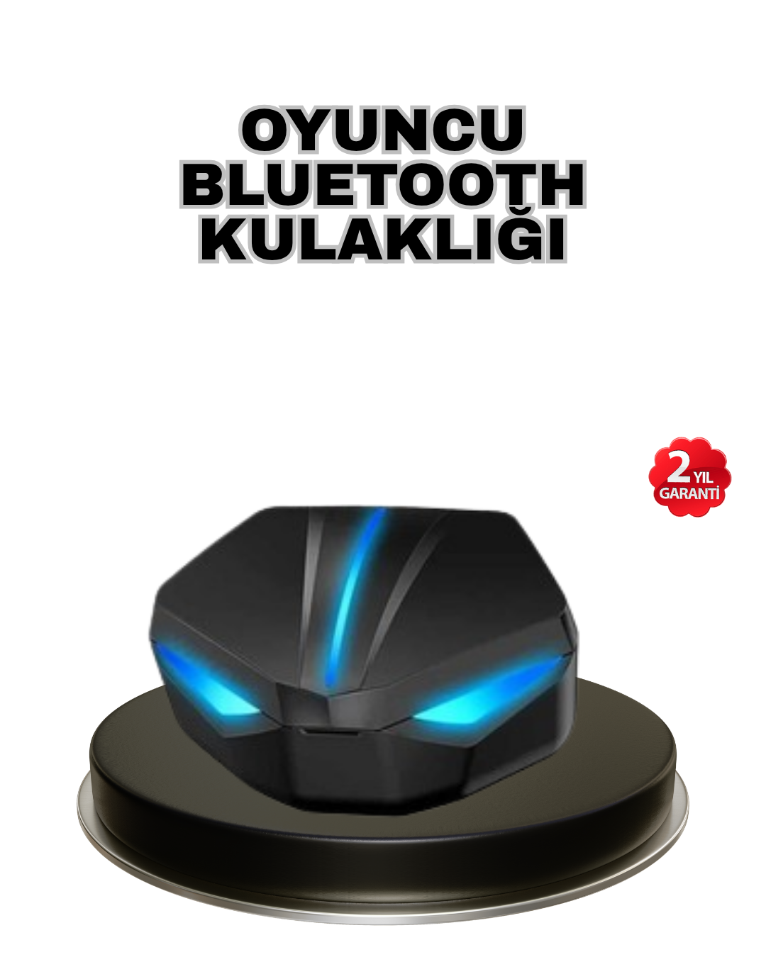 Tam Kablosuz Oyuncu Kulaklığı 5.0 Bluetooth LED Kontrollü