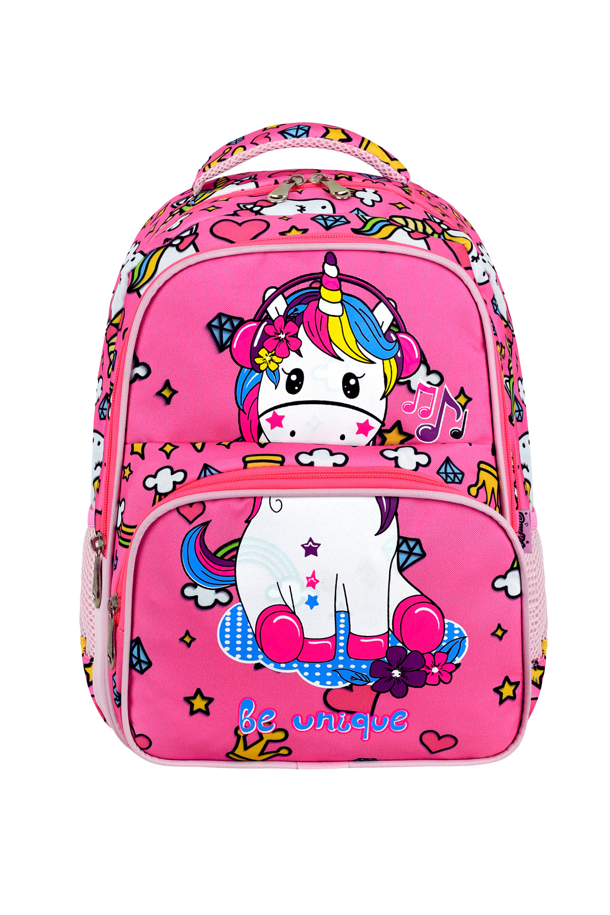 Lisanslı Unicorn 3'lü Set İlkokul Çantası, Termal Beslenme Çantası ve Kalem Kutusu Seti