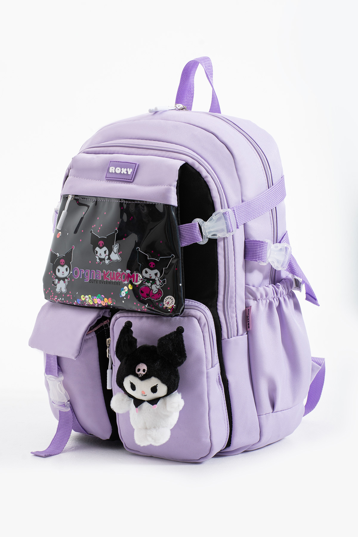 Kuromi Kore Kawaii Okul Çantası Seti – Sırt Çantası + Beslenme Çantası + Kalemlik