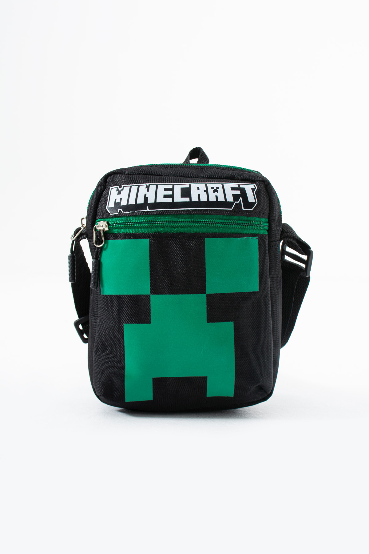 Minecraft Creeper Çocuk Omuz Çantası – 3 Bölmeli – Su Geçirmez Kumaş (21×16×6 cm)