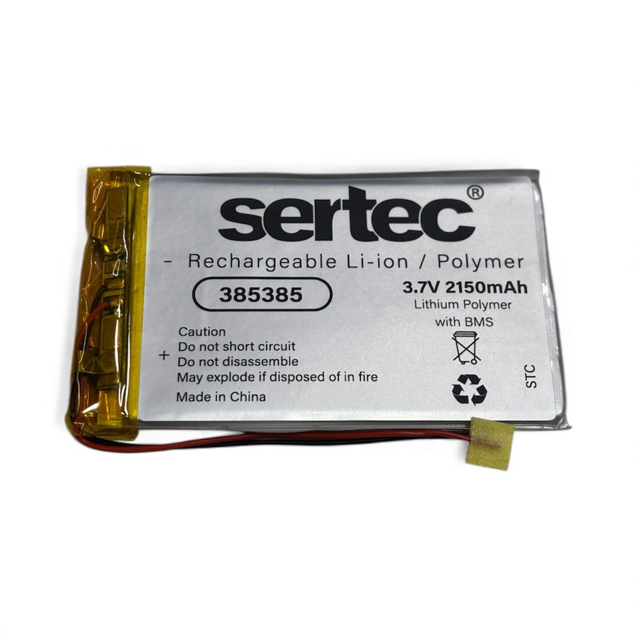Sertec 385385 3.7v 2150 Mah Li-polymer Pil (devreli/1.5a)