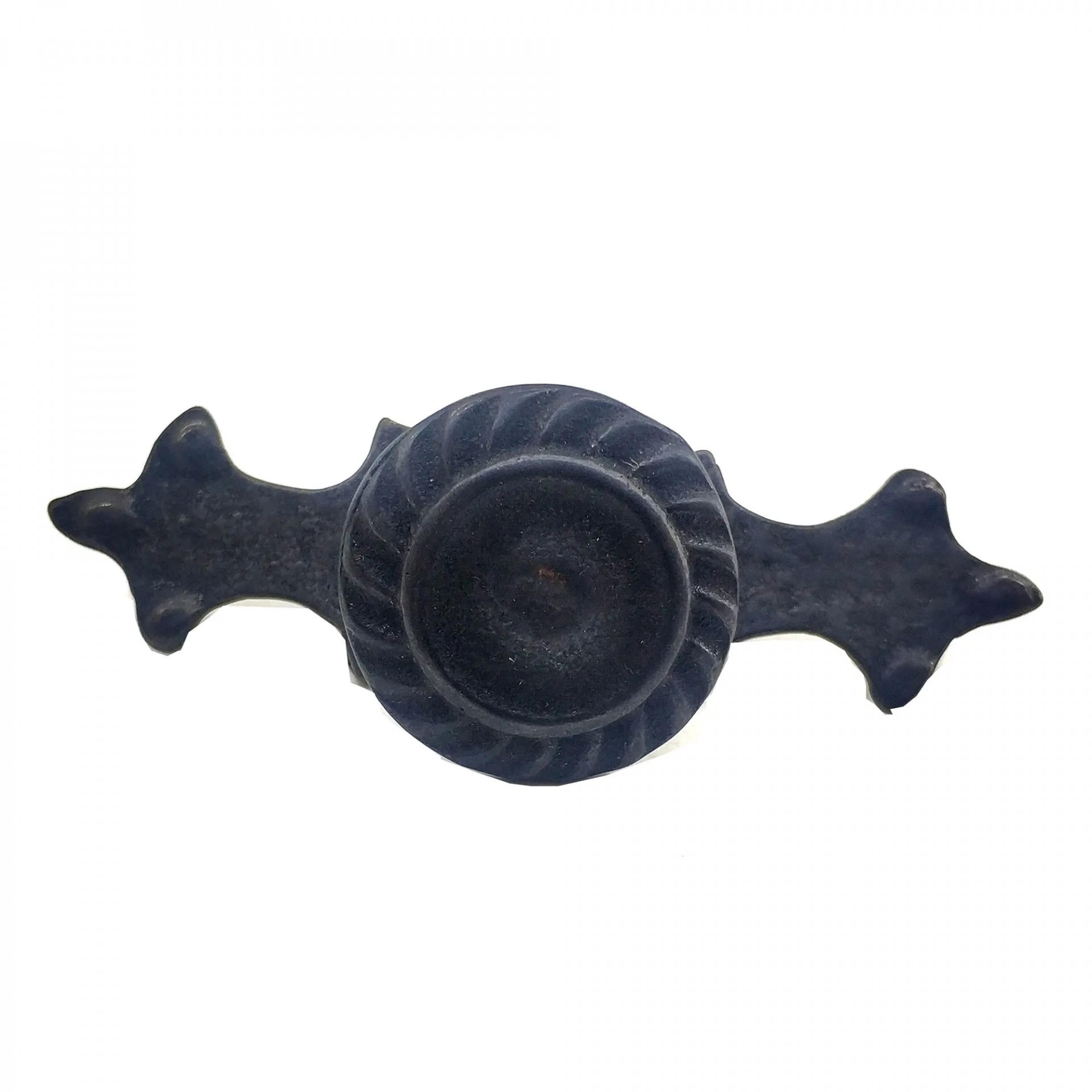 Antika Tarz Dekoratif Pirinç Çizgili Düğme - 35x100 Mm, Büyük, Oksit