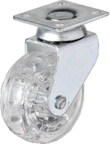 Hts 325 - 50x20 Mm Şeffaf Makaralı Tablalı Teker 4 Adet