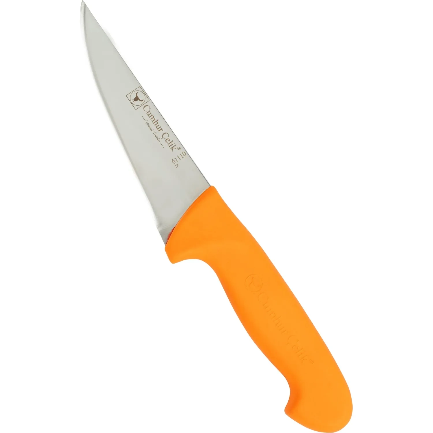 Sürmene Cumhur Çelik 61110 Sivri Kasap Bıçağı, 13 Cm, Kaymaz Sap