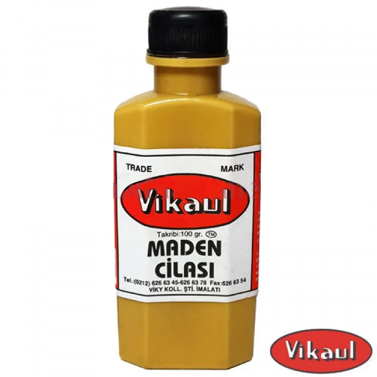 Vikaul Metal Parlatıcı - Maden Cilası, Kavil 100 Gr - 12 Adet