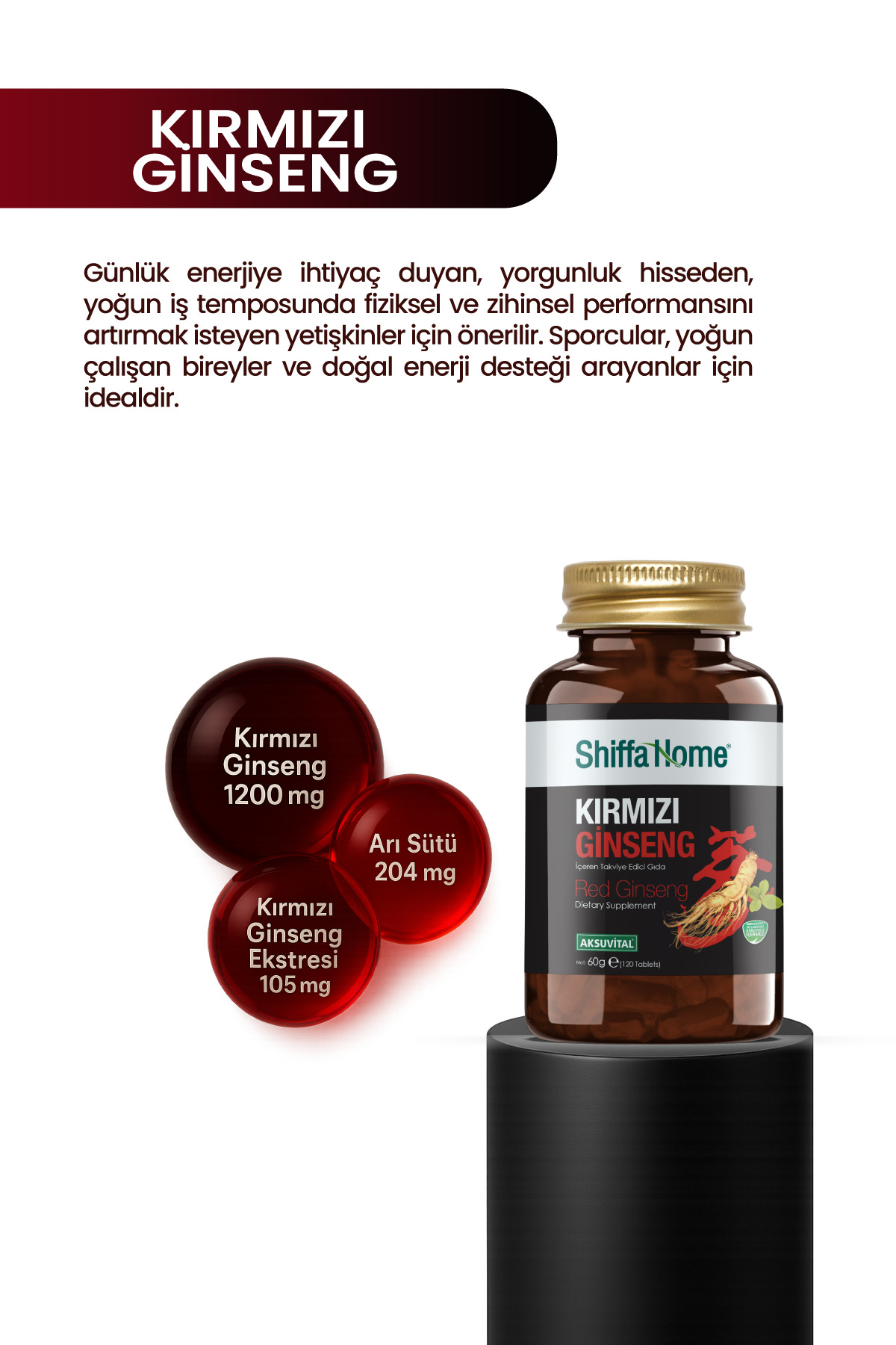 Shiffa Home Ginseng 500 Mg 120 Tablet