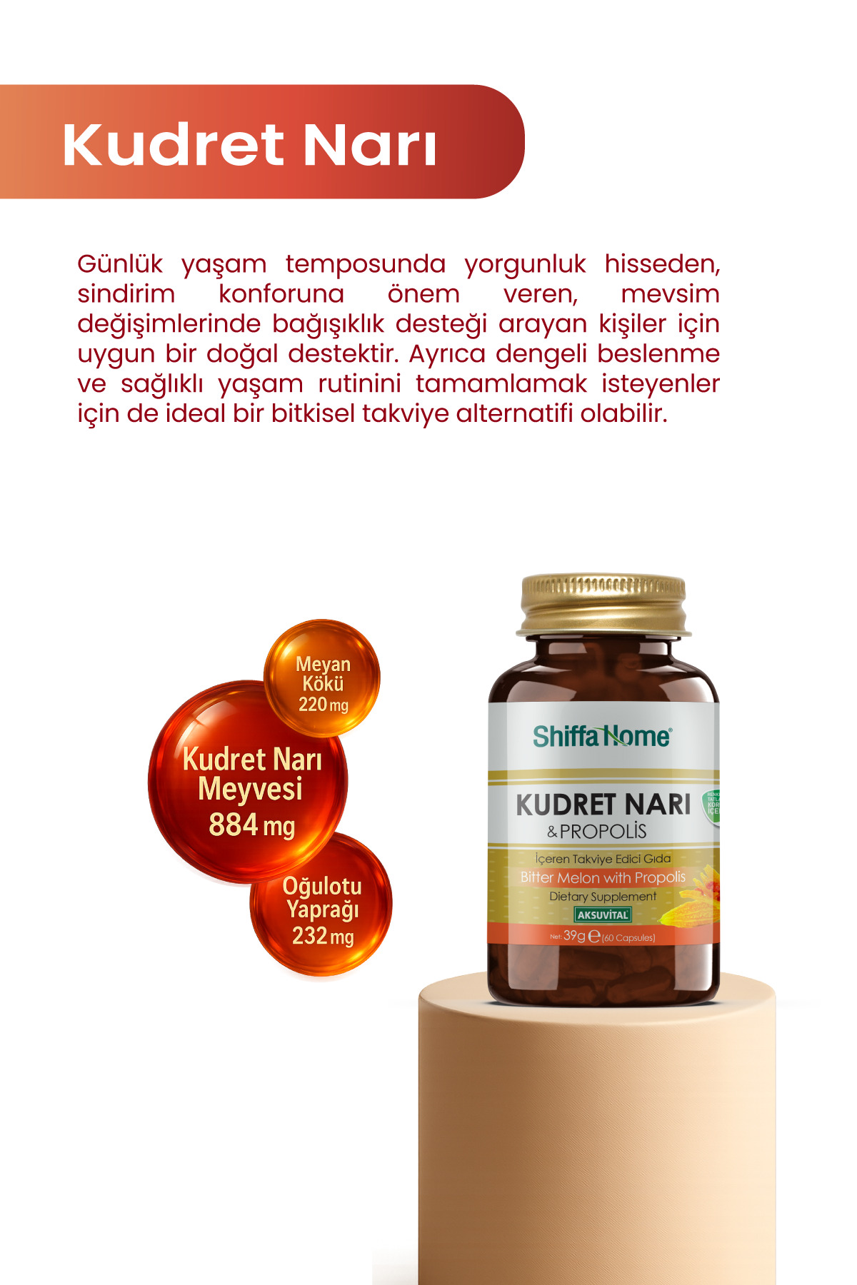 Shiffa Home Kudret Narı Propolis 60 Kapsül